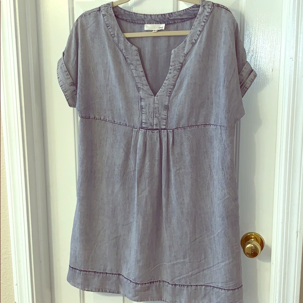 Amina denim looking dress
